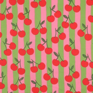 Popelina Premium czereśnie pink od Poppy 