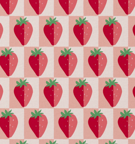Bawełna płótno truskawki