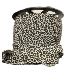 Lamówka bawełniana panterka na kremowym tle