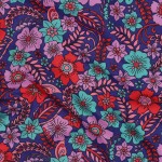 Popelina kwiatki granat od Poppy