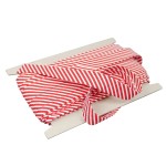 Lamówka bawełniana czerwone paski 194