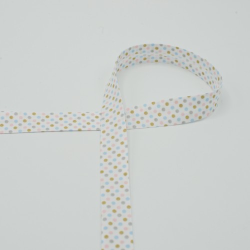 Lamówka bawełniana pastelowe kropki