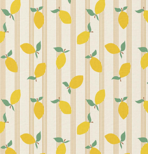 Popelina cytryny paski