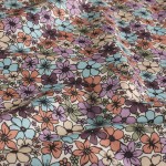 Popelina retro kwiatki