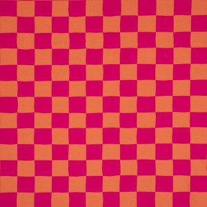 Canvas krata szachownica róż i pomarańcz 
